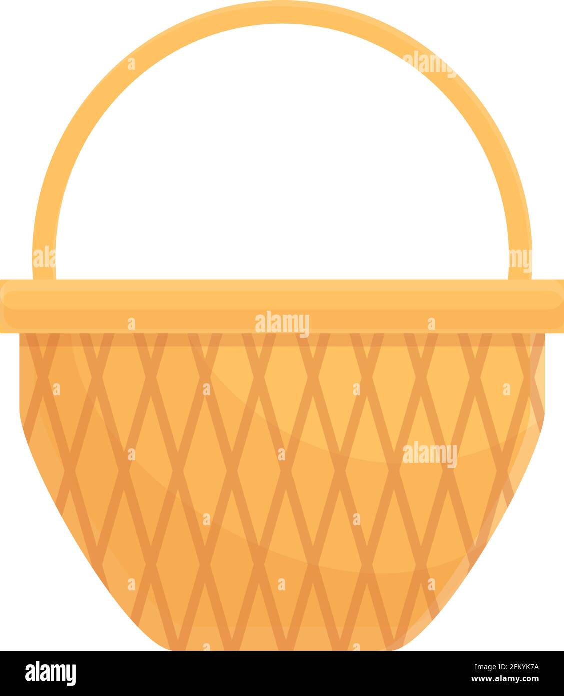 Empty picnic basket icon. Cartoon and flat of Empty picnic basket ...