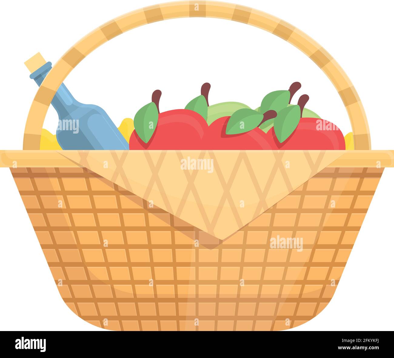 Meal picnic basket icon. Cartoon and flat of Meal picnic basket vector icon  for web design isolated on white background Stock Vector Image & Art - Alamy