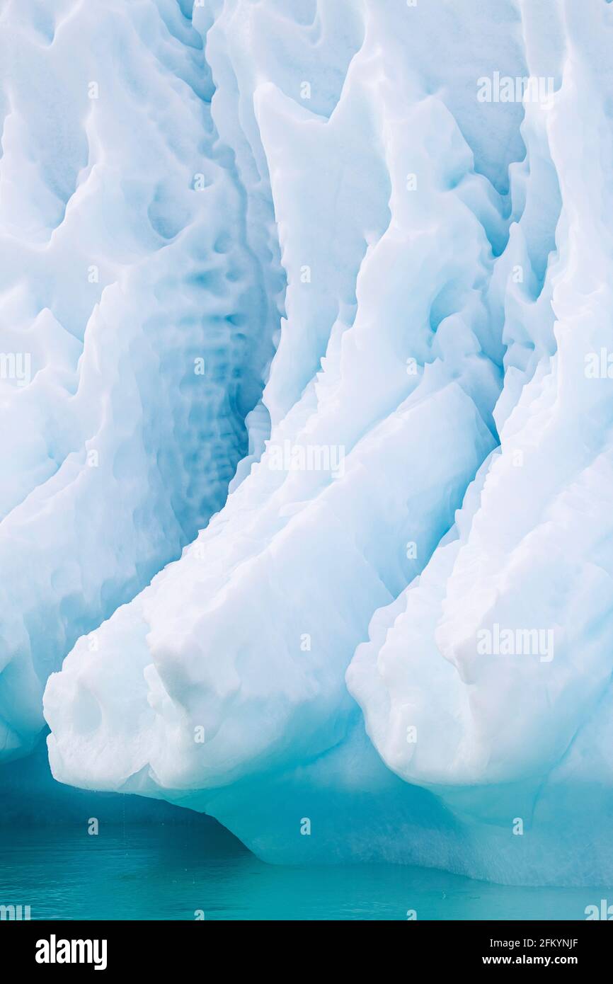 Iceberg calved from glacier from the Greenland Icecap in Bowdoin Fjord, Inglefield Gulf, Baffin Bay, Greenland. Stock Photo