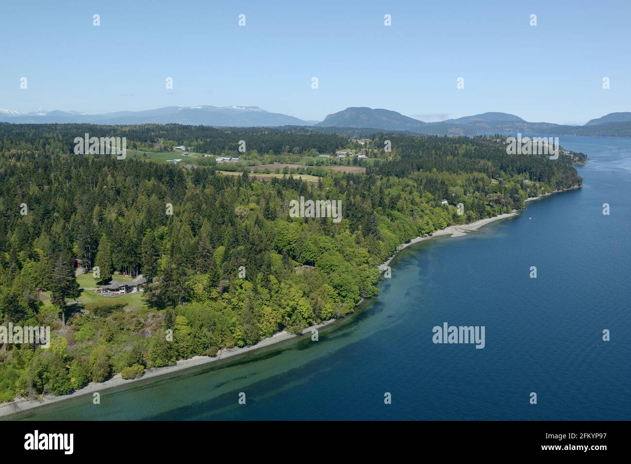 Aerial photo of Whisky Point, Mill Bay, Vancouver Island, British