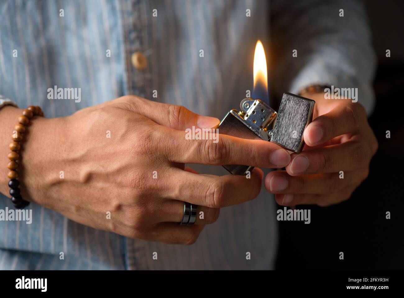 Hand butane lighter hi-res stock photography and images - Alamy