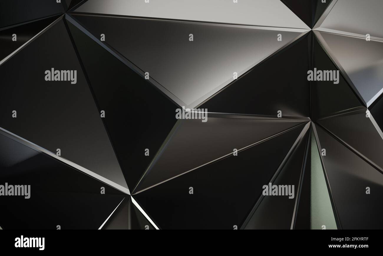 Luxury silver low poly background Stock Photo