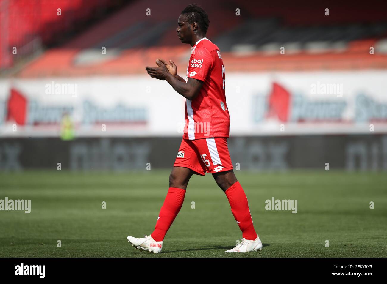 Monza, , 4th May 2021. Mario Balotelli of AC Monza reacts