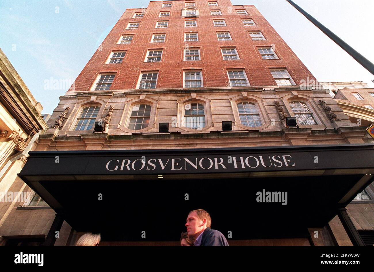 The Grosvenor House Hotel facing Hyde Park January 2000 Stock Photo