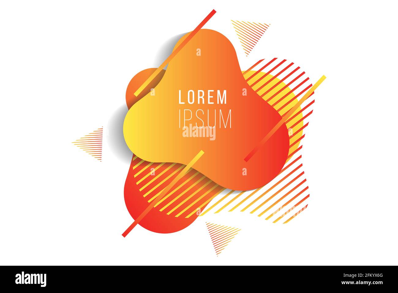 modern yellow orange abstract gradient fluid banner element vector illustration Stock Vector