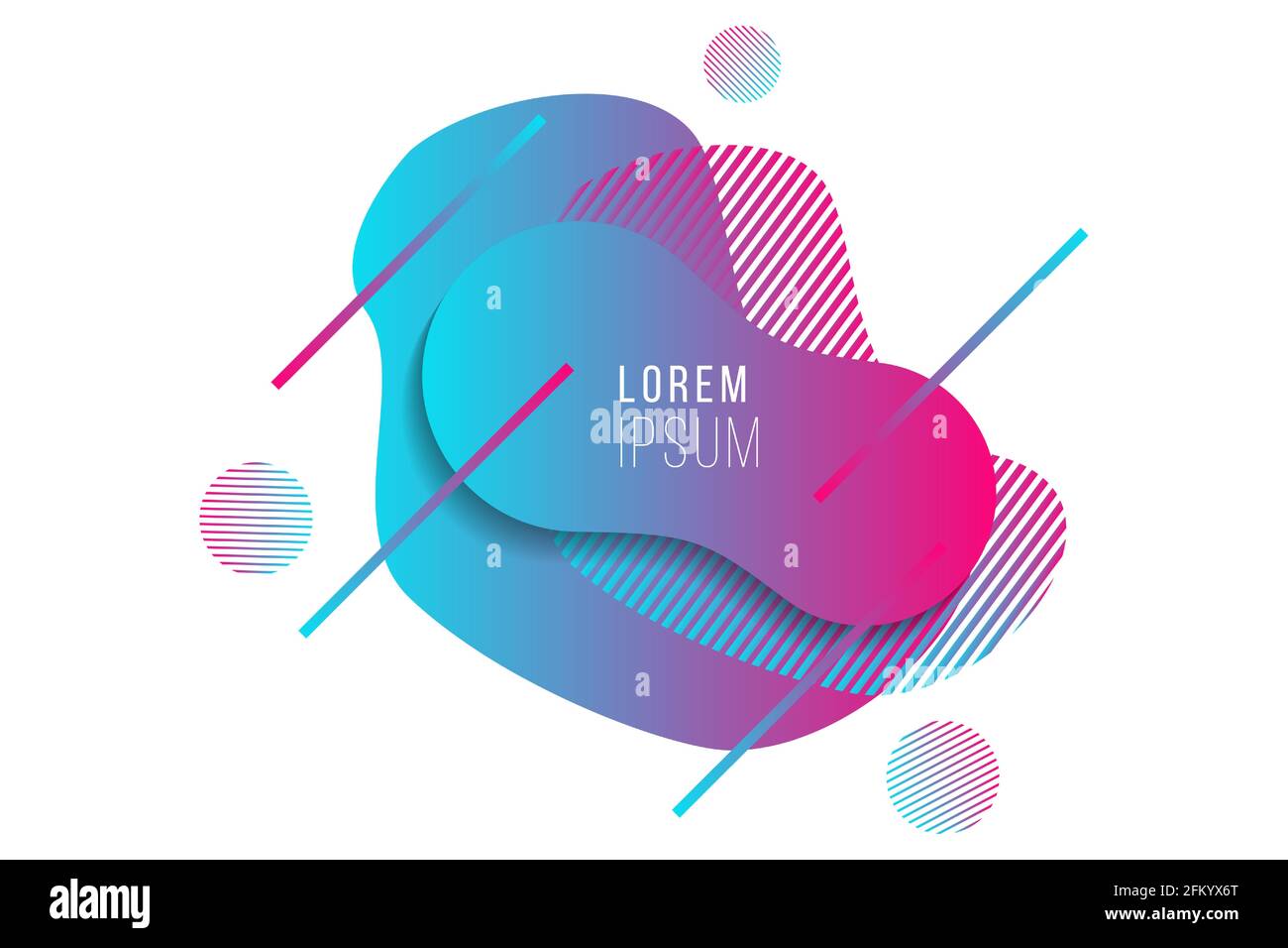 blue pink abstract gradient liquid banner element vector illustration Stock Vector