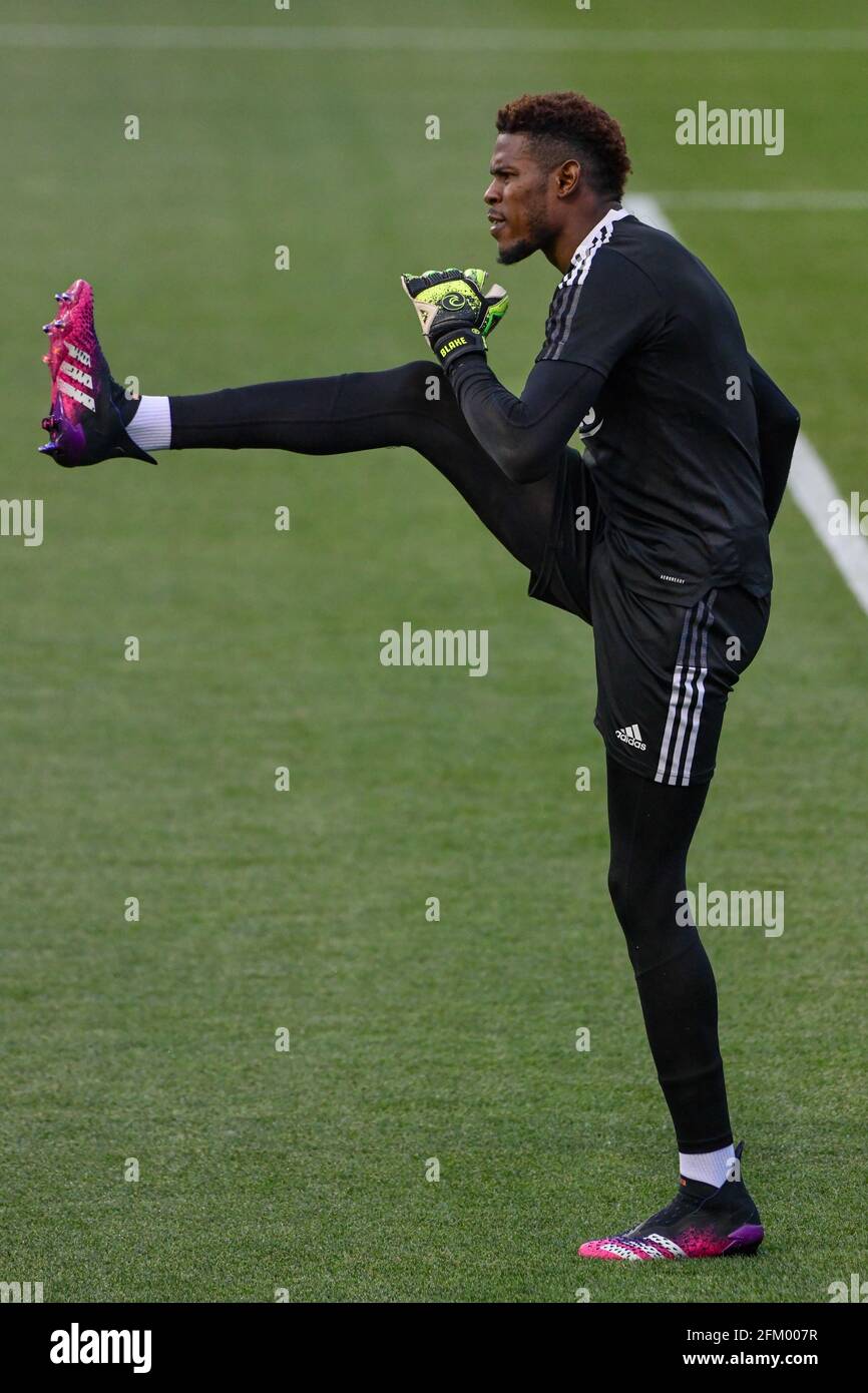 Andre Blake warms up before a 1-1 2nd leg tie. the Philadelphia Union advance to the semi-finals with a 4-1 aggregate score. Credit: Don Mennig/Alamy Live News Stock Photo