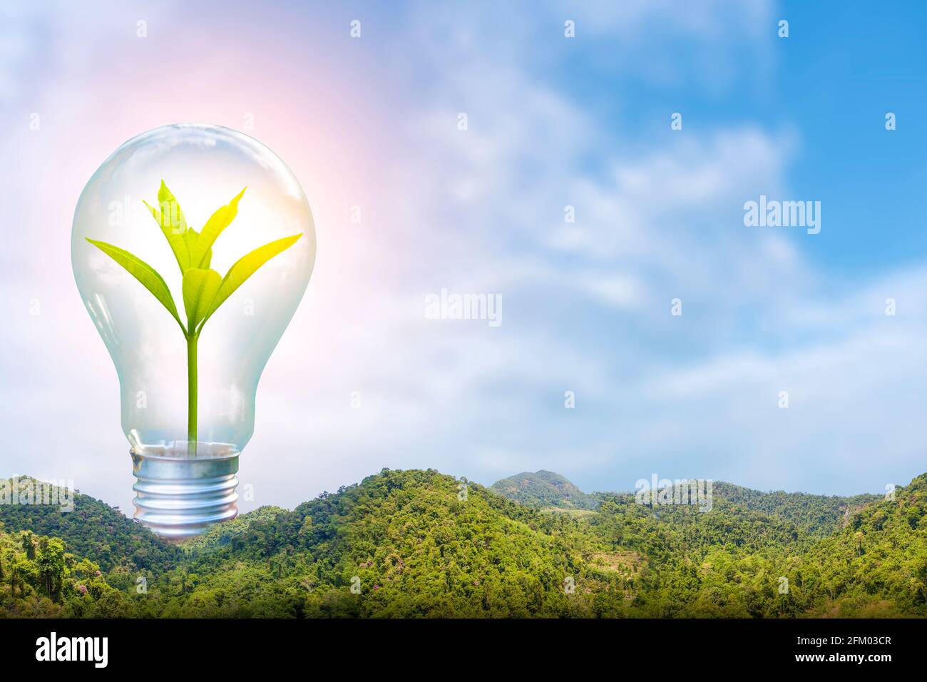 3D illustration Renewable energy concept Earth Day or environmental ...