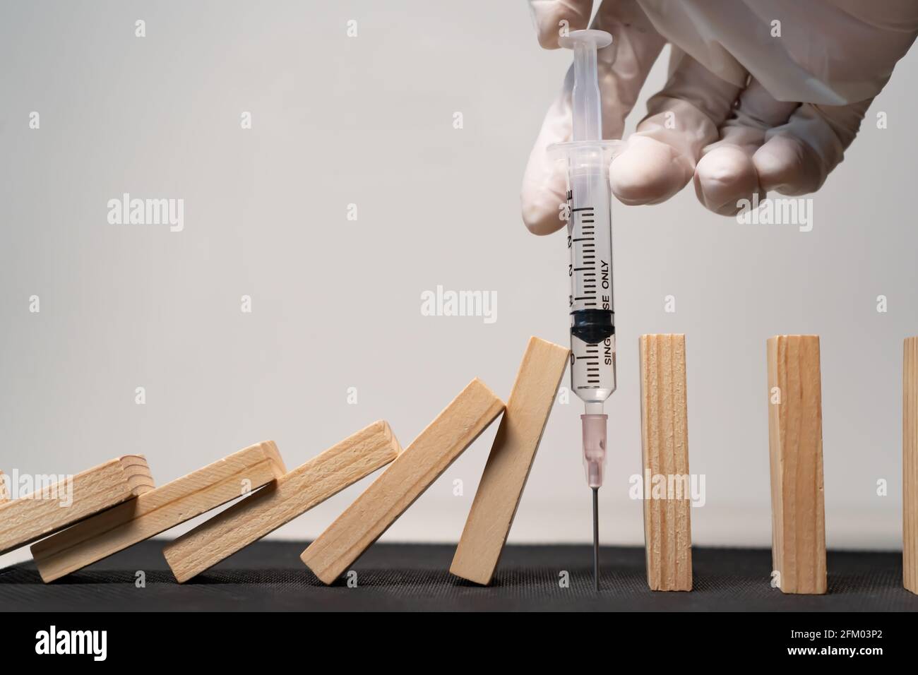 Vaccine can stop the pandemic concept Stock Photo