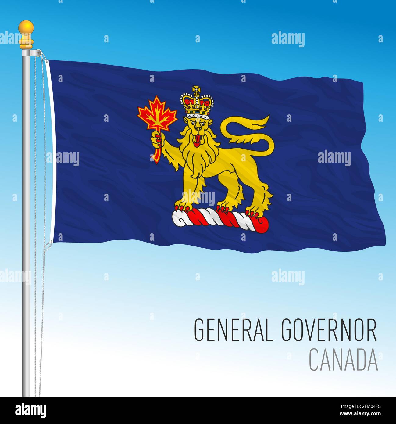 General Governor flag, Canada, north american country, vector illustration Stock Vector