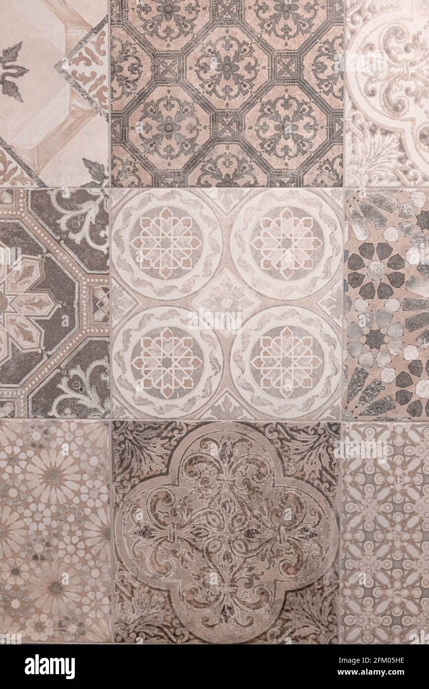 oriental vintage tiles texture mosaic Stock Photo