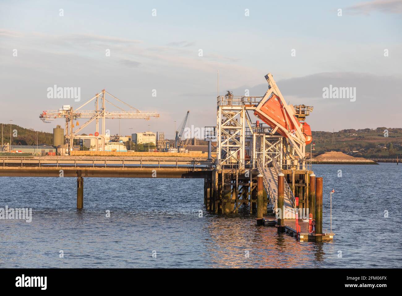 Ringaskiddy, Cork, Ireland. 05th May, 2021. An early morning view of the lifeboat simulator used for training mariners on the campus of the National Maritime College in Ringaskiddy, Co. Cork, Ireland.  - Credit; David Creedon / Alamy Live News Stock Photo