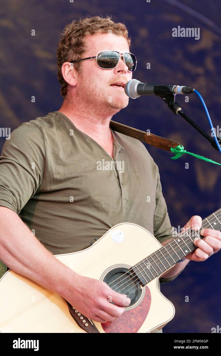 Nigel Clark performing with Britpop group Dodgy at the Wychwood festival, UK. June 10, 2012 Stock Photo