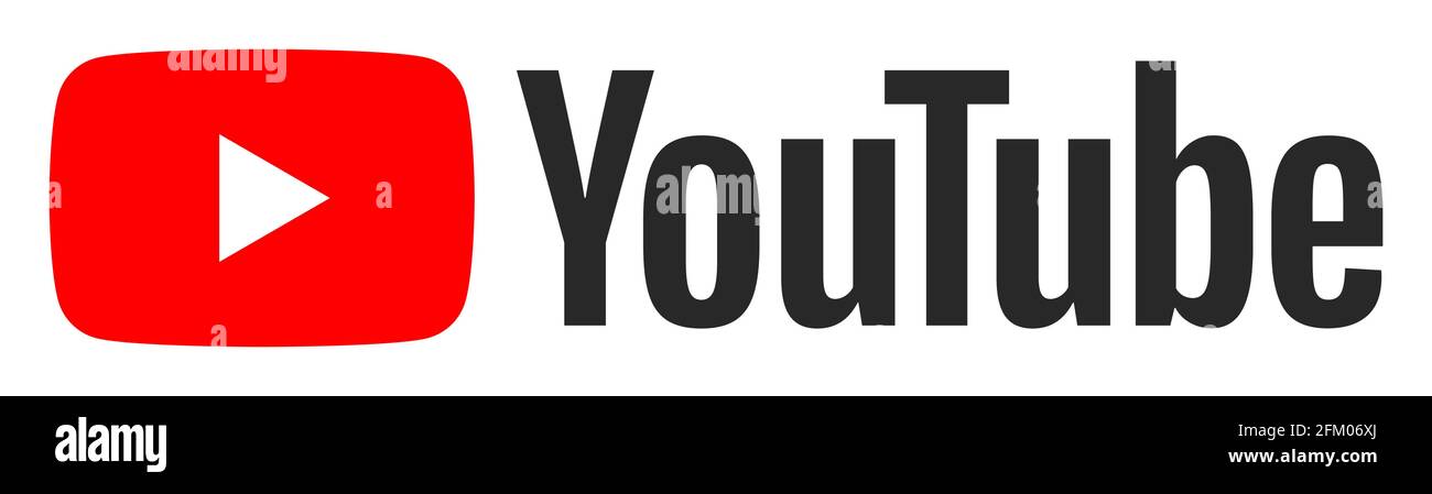 VINNYTSIA, UKRAINE - May 3, 2021: Youtube new logo. Vector isolated on white background Stock Vector