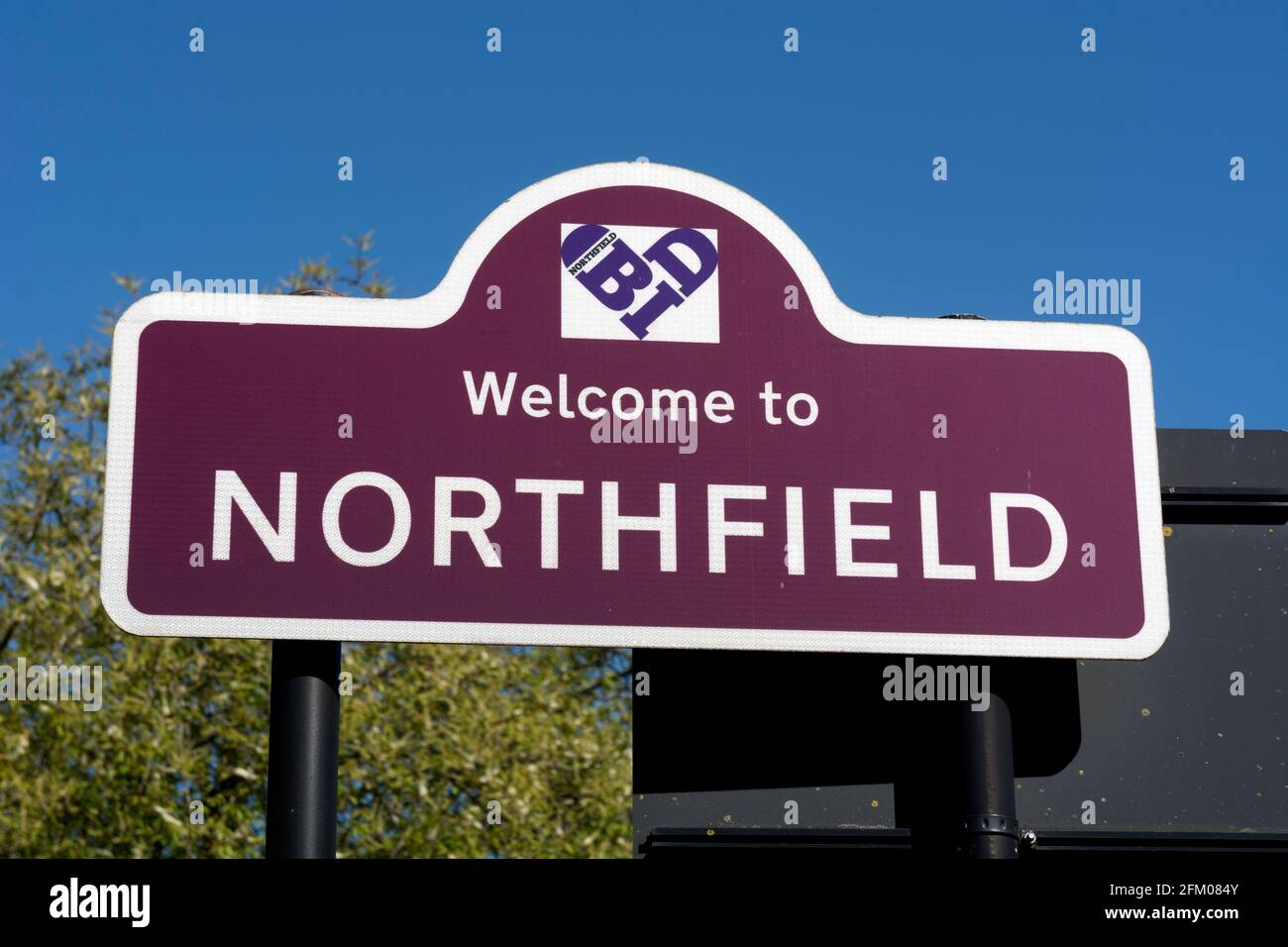 Welcome to Northfield sign, Birmingham, West Midlands, England, UK Stock Photo