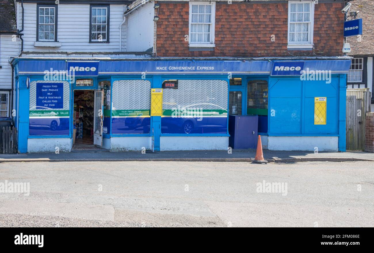 mace local convenience store in lydd Kent Stock Photo