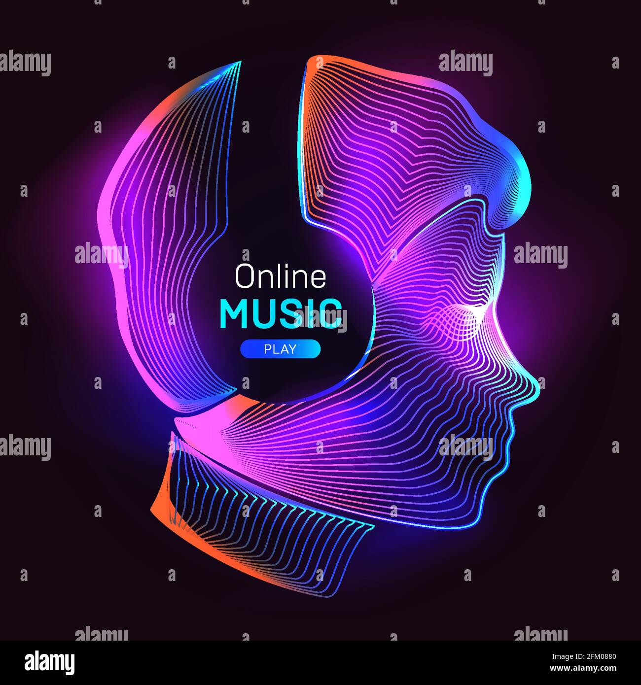 Online music in wireless Stock Vector Images Alamy