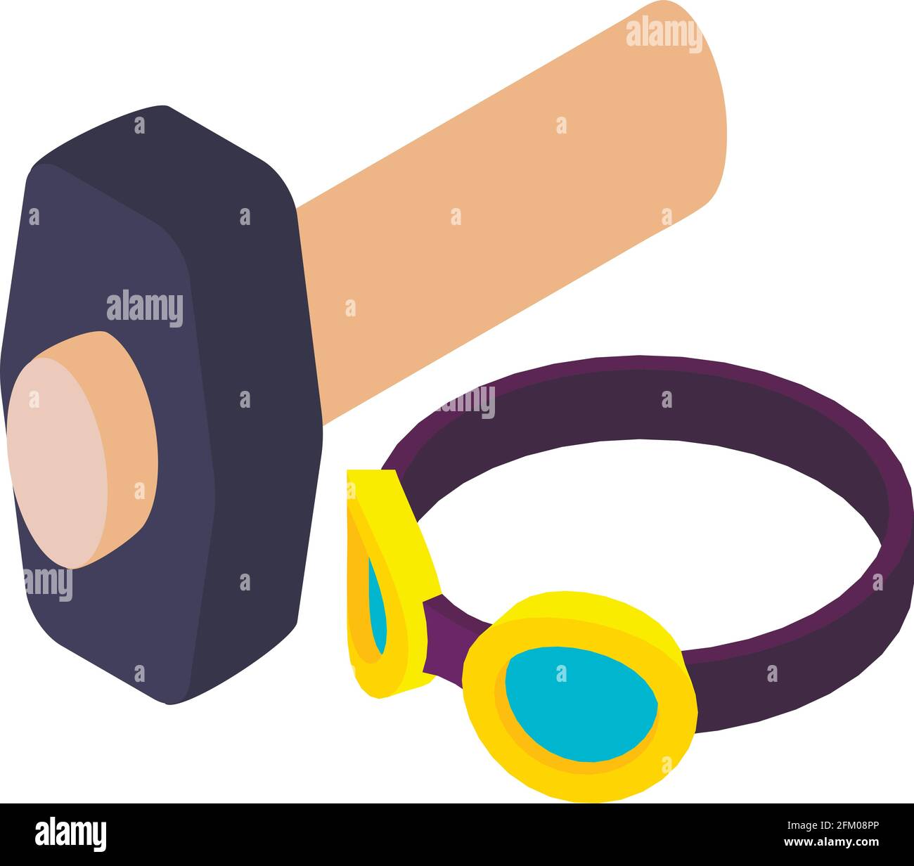 Blacksmith tool icon. Isometric illustration of blacksmith tool vector icon for web Stock Vector