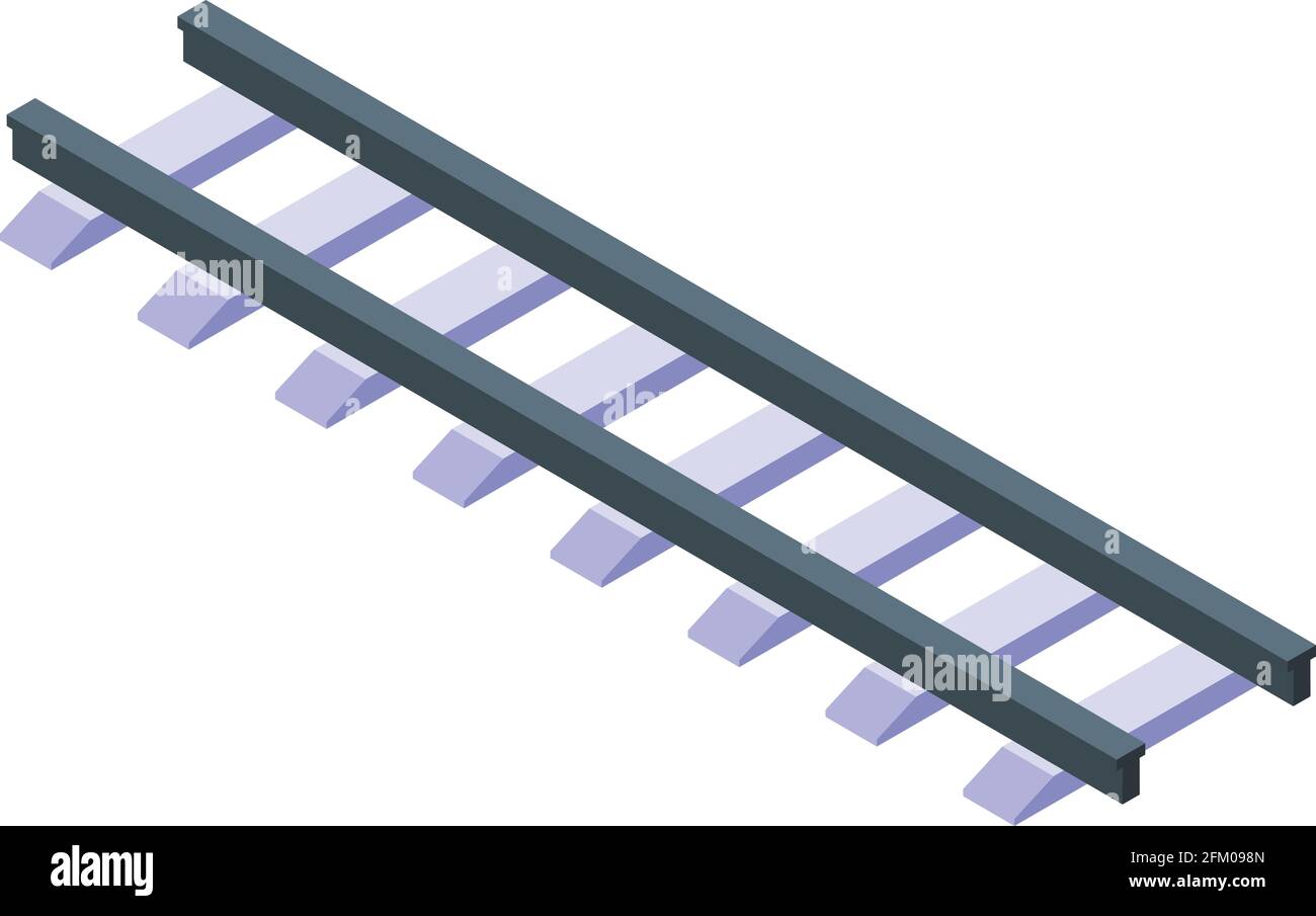 Railway icon. Isometric of Railway vector icon for web design isolated ...