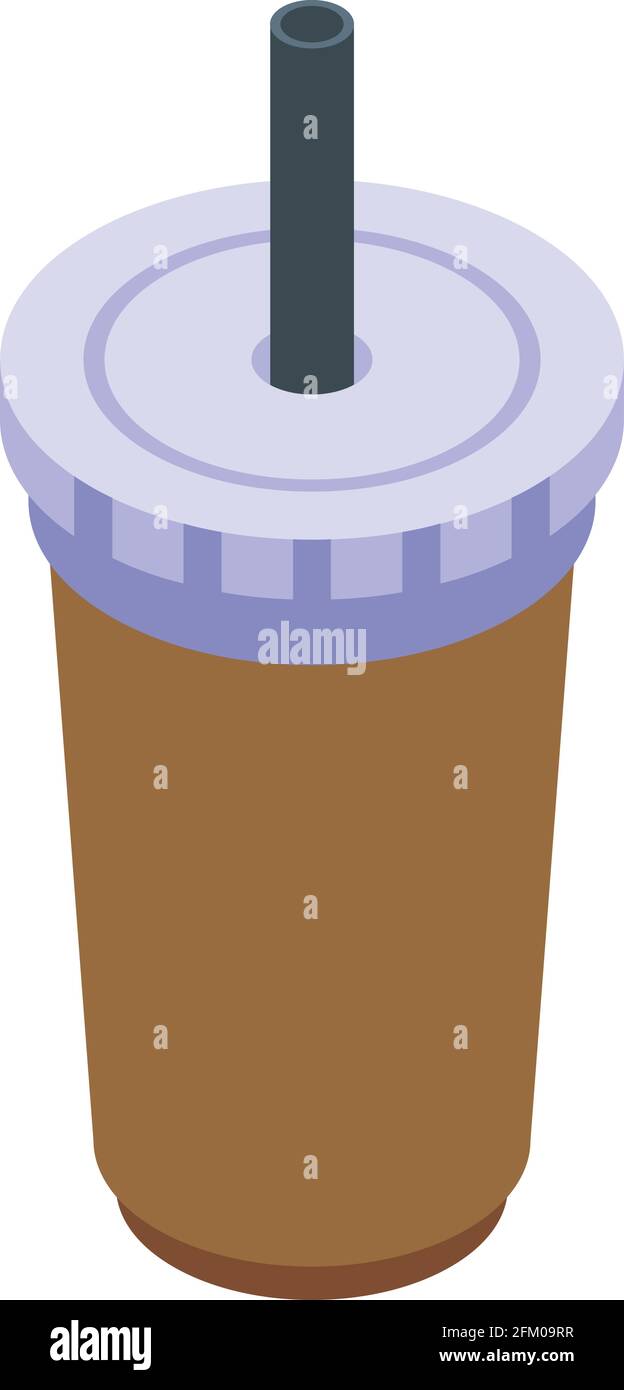 Takeaway drink icon. Isometric of Takeaway drink vector icon for web design isolated on white background Stock Vector