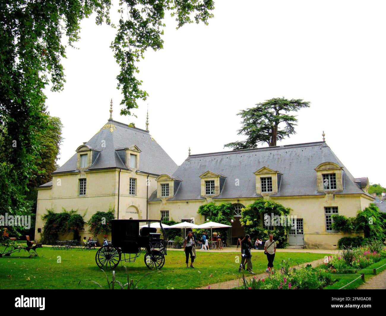 Garden dependance of the Renaissance Château d'Azay-le-Rideau, France Stock Photo