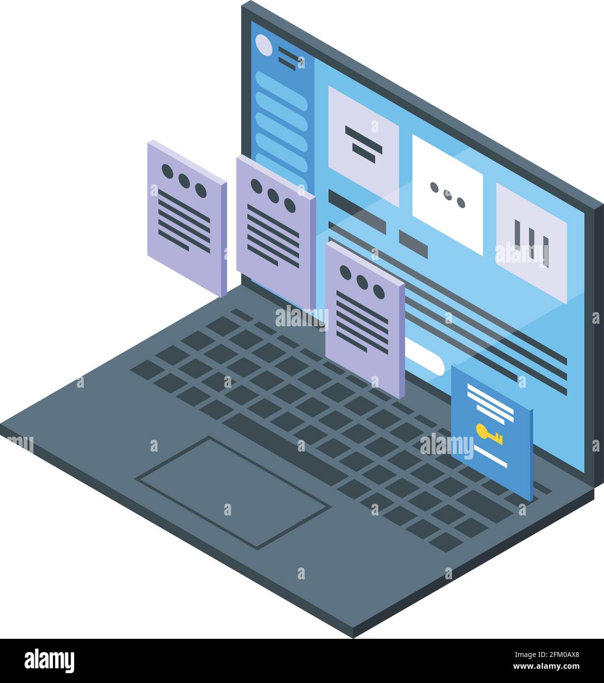 Browser interface icon. Isometric of Browser interface vector icon for ...