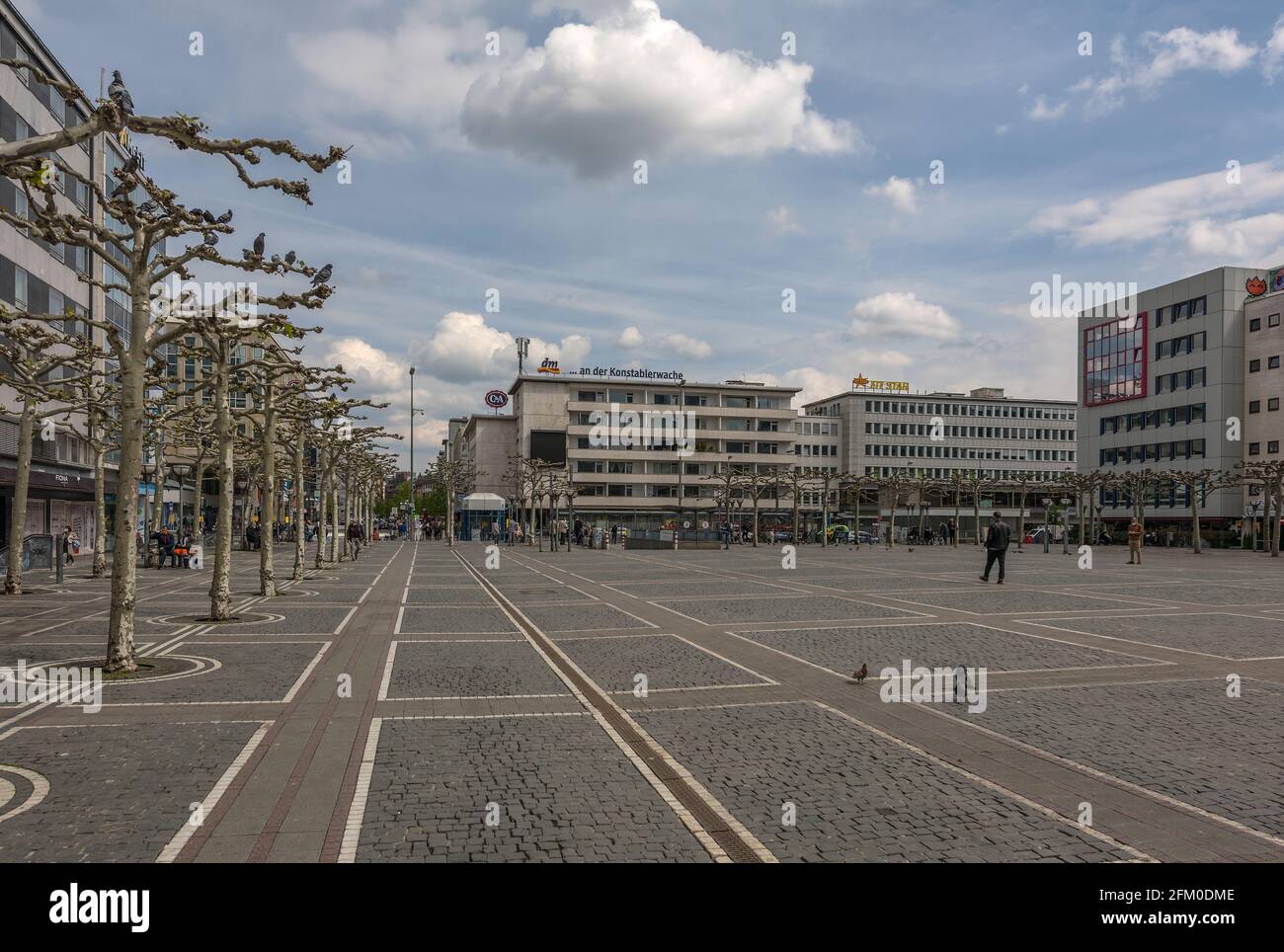 The large Konstablerwache square in downtown Frankfurt, Germany Stock Photo