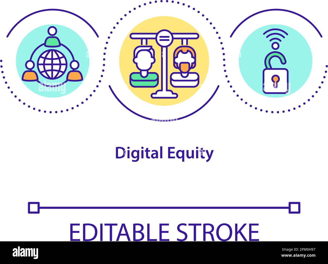 Digital equity concept icon Stock Vector Image & Art Alamy