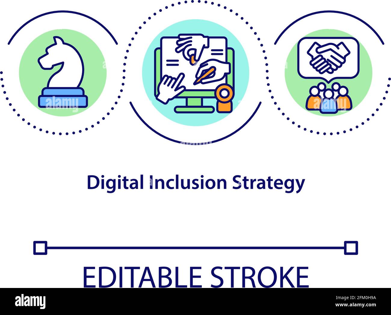 Digital inclusion strategy concept icon Stock Vector Image & Art Alamy