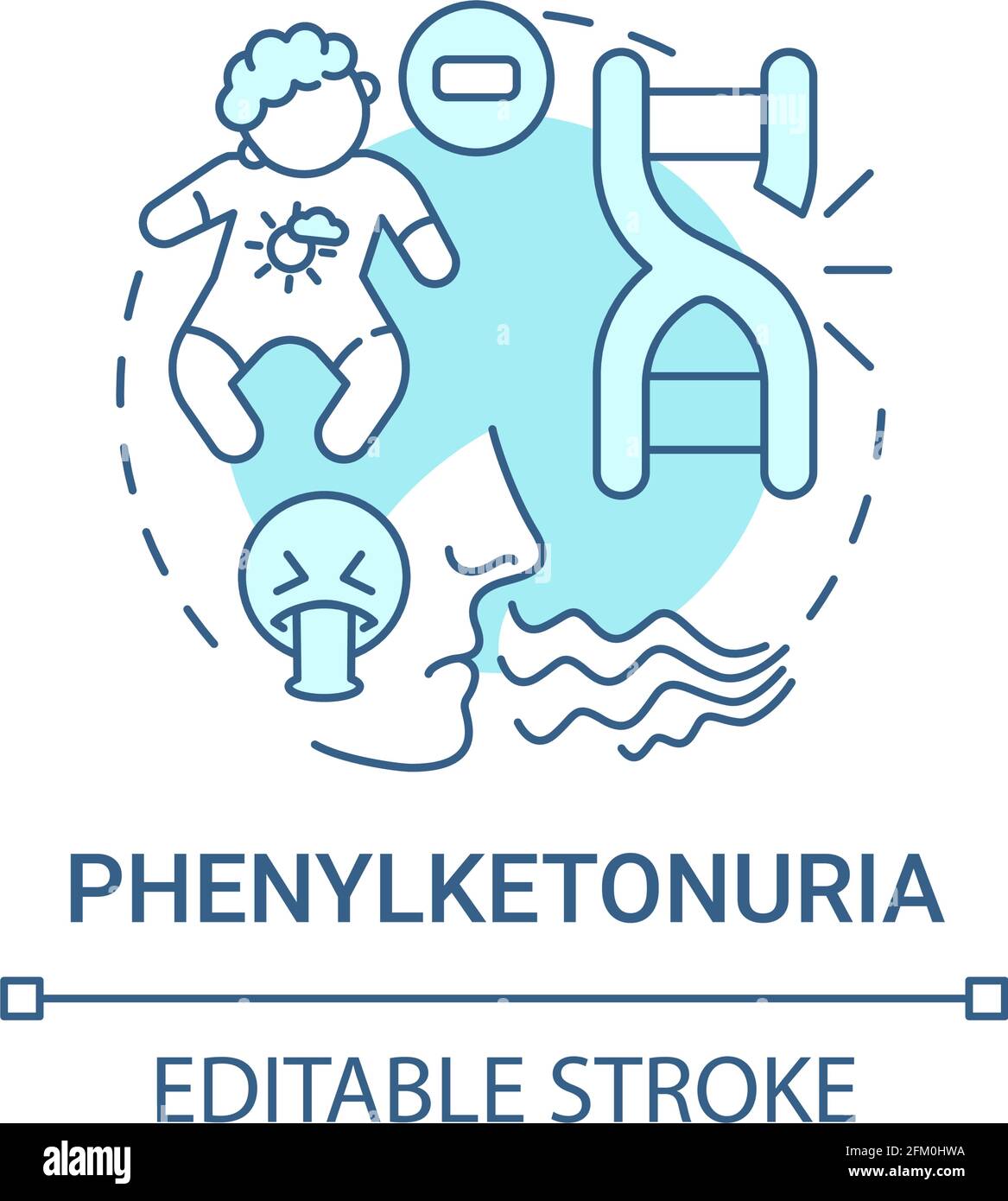 Phenylketonuria blue concept icon Stock Vector Image & Art - Alamy