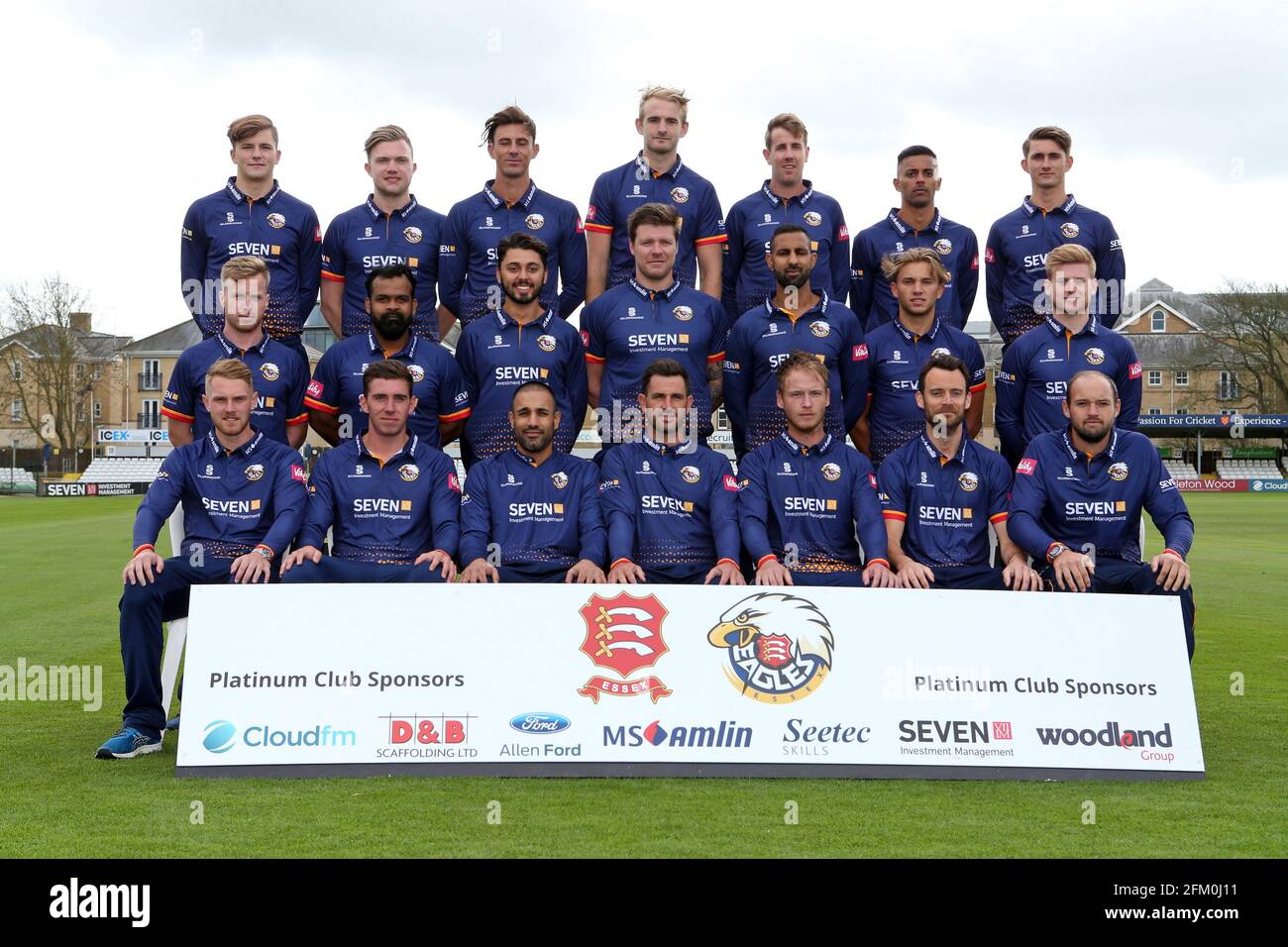 Essex players pose for a team photograph in Vitality Blast T20 kit ...