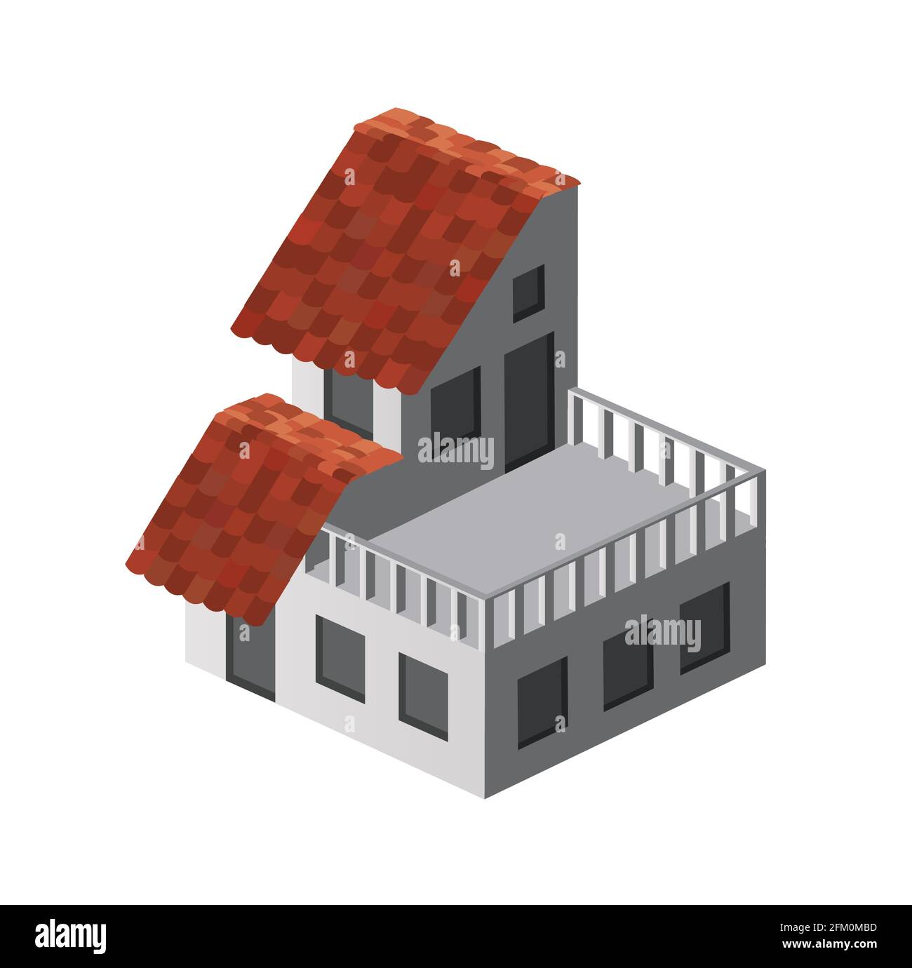 Isometric 3D dimensional skyscraper building of the modern Stock Vector ...