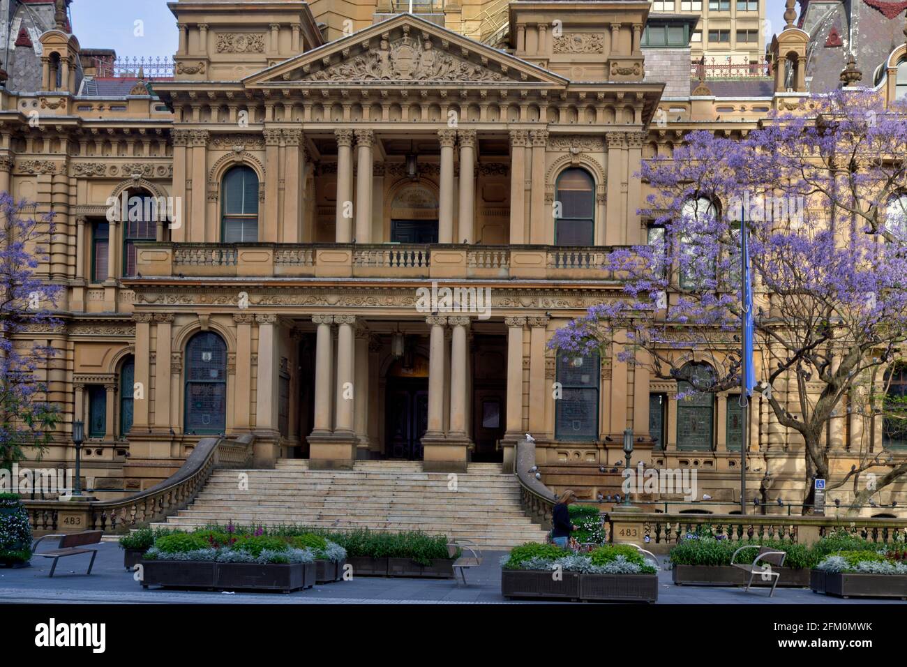 The Sydney Town Hall entrance steps from George Street Sydney Australia Stock Photo