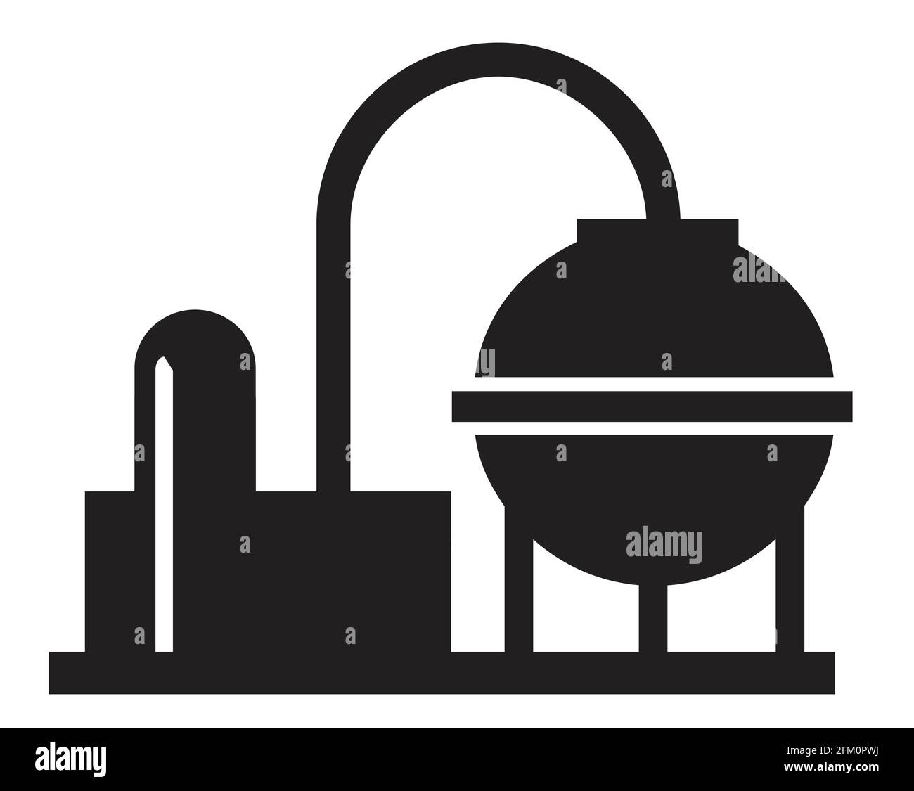 Vector City silhouette object element retro of Industry Factory Stock Vector