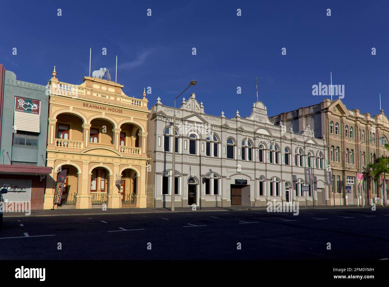 Restored historic warehouses and office buildings along East Street in