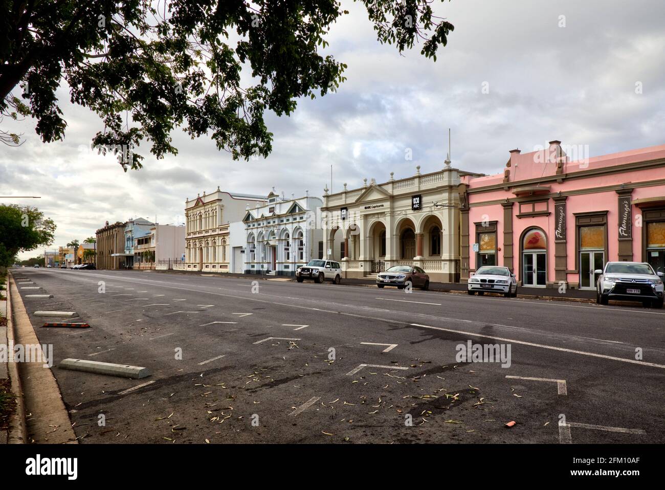 The historic streetscape of Quay Street Rockhampton Queensland