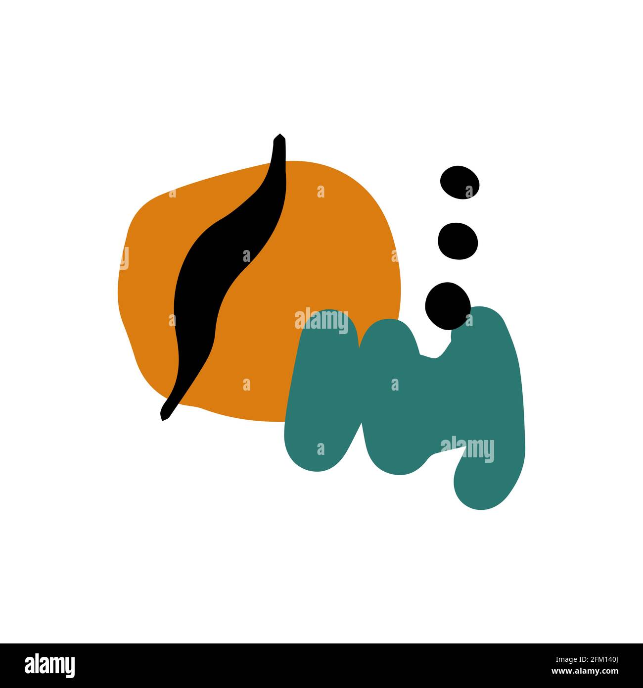 Cute vector abstract shape. Hand drawn doodle Stock Vector