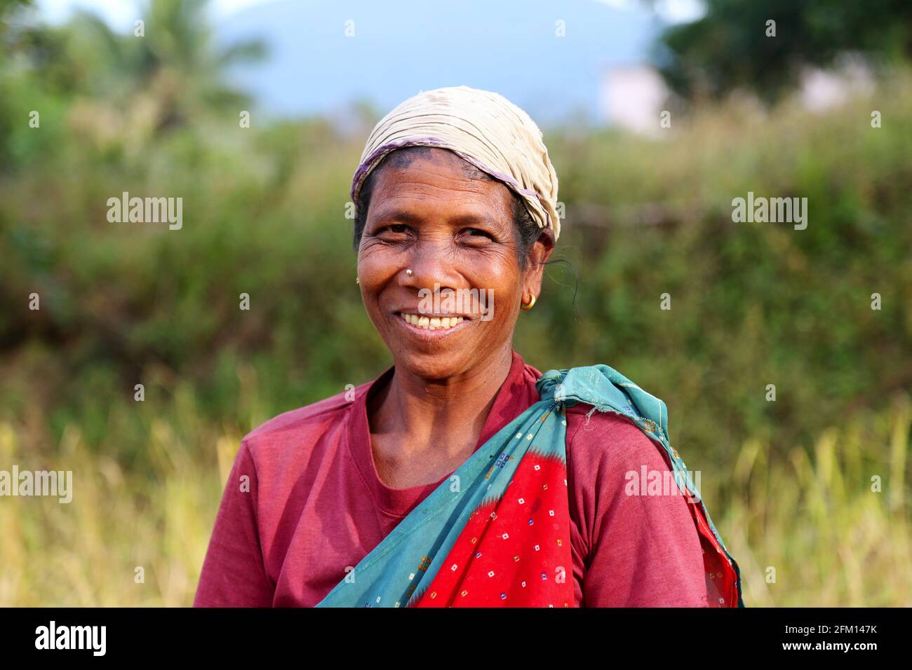PARANGIPERJA TRIBE - Woman - Jakaravalasa Village, Araku, Andhra Pradesh, India Stock Photo