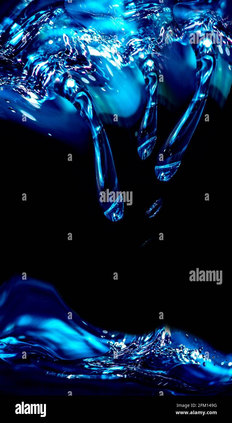 Water Drops On Black Background. Beautiful Wallpaper Stock Photo Alamy