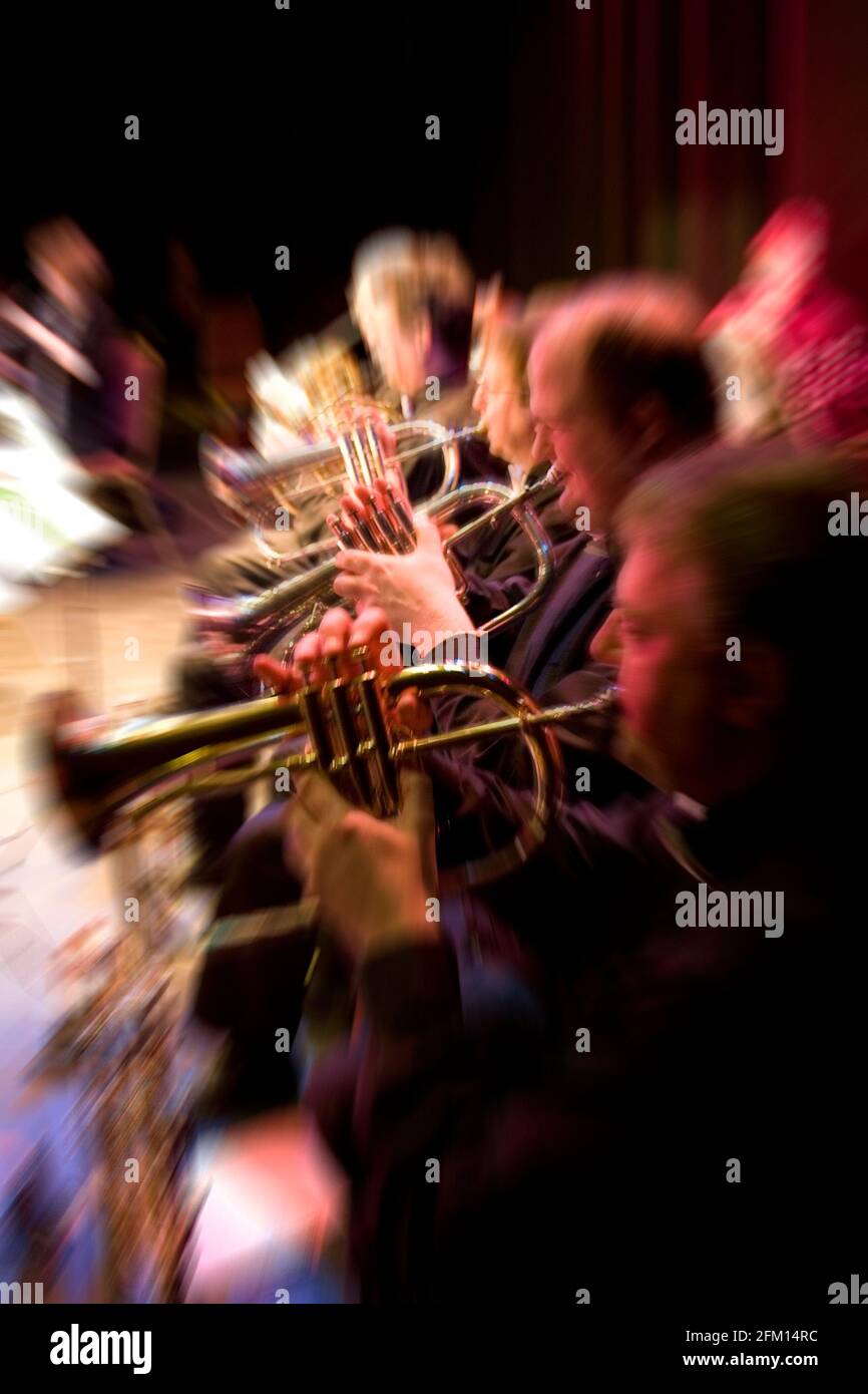 Flugelhorn players (in concert Stock Photo Alamy