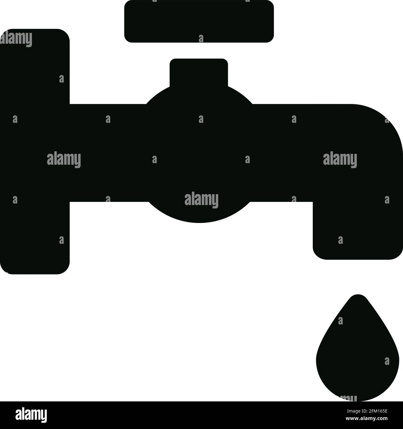 Water Faucet Icon isolated background vector image Stock Vector Image ...