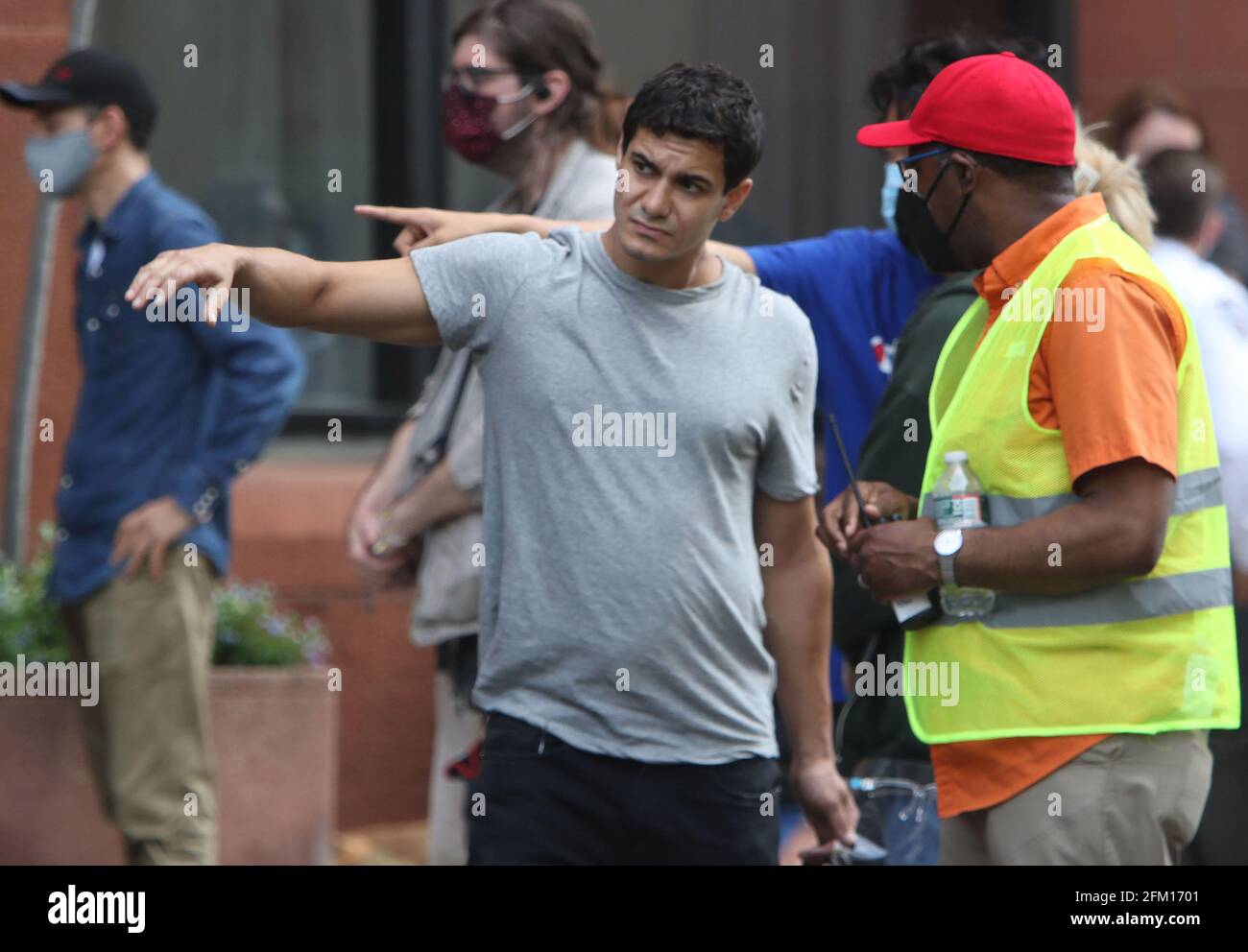 New York, NY, USA. 4th May, 2021. Elyes Gabel on the set of the new Apple  Tv series Suspicion at Washington Square Park in New York City on May 04,  2021. Credit: