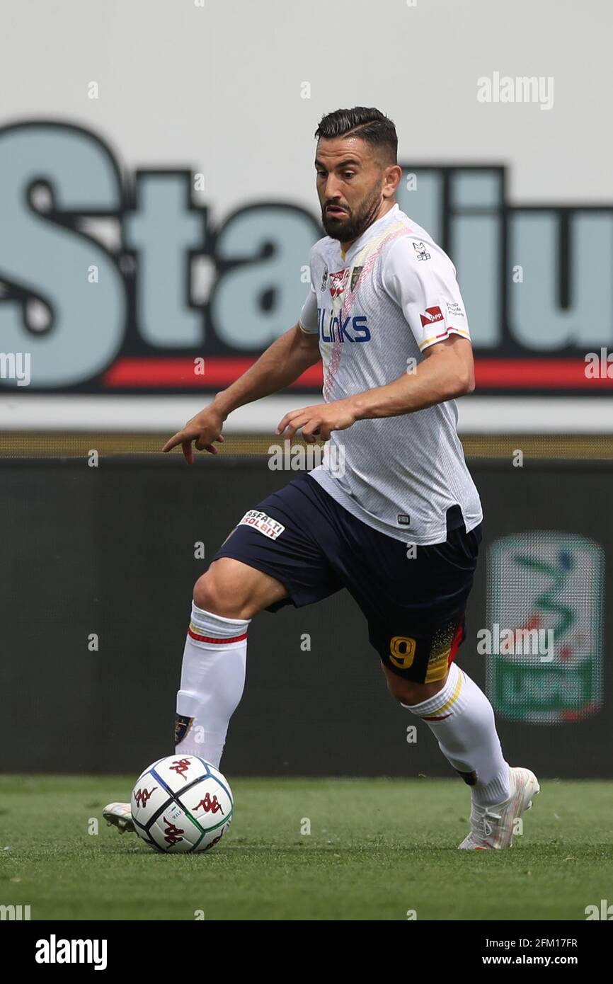 Monza, , 4th May 2021. Massimo Coda of US Lecce during the Serie B match at U-Power Stadium, Monza. Picture credit should read: Jonathan Moscrop / Sportimage Stock Photo