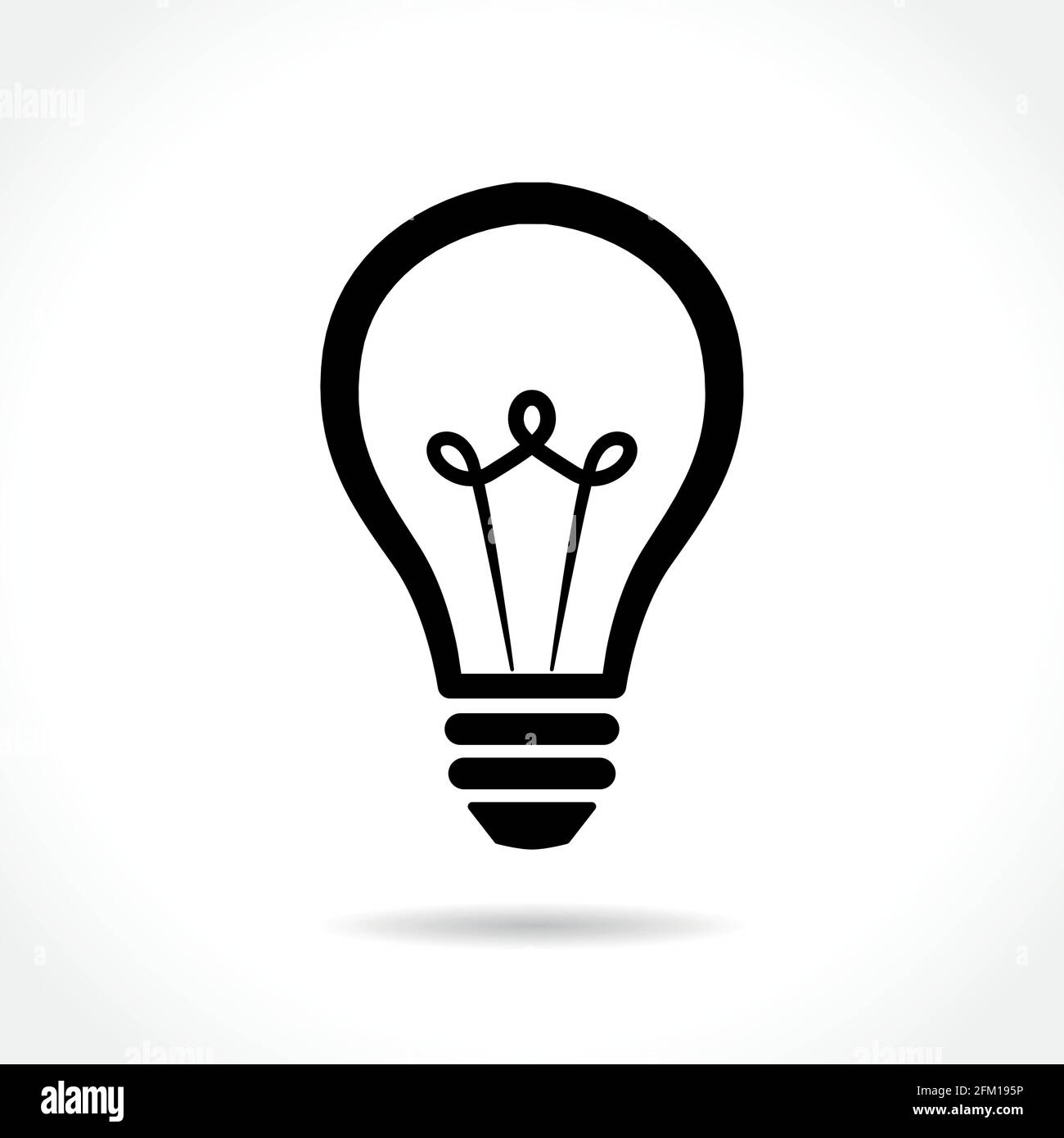 Illustration of bulb icon on white background Stock Vector