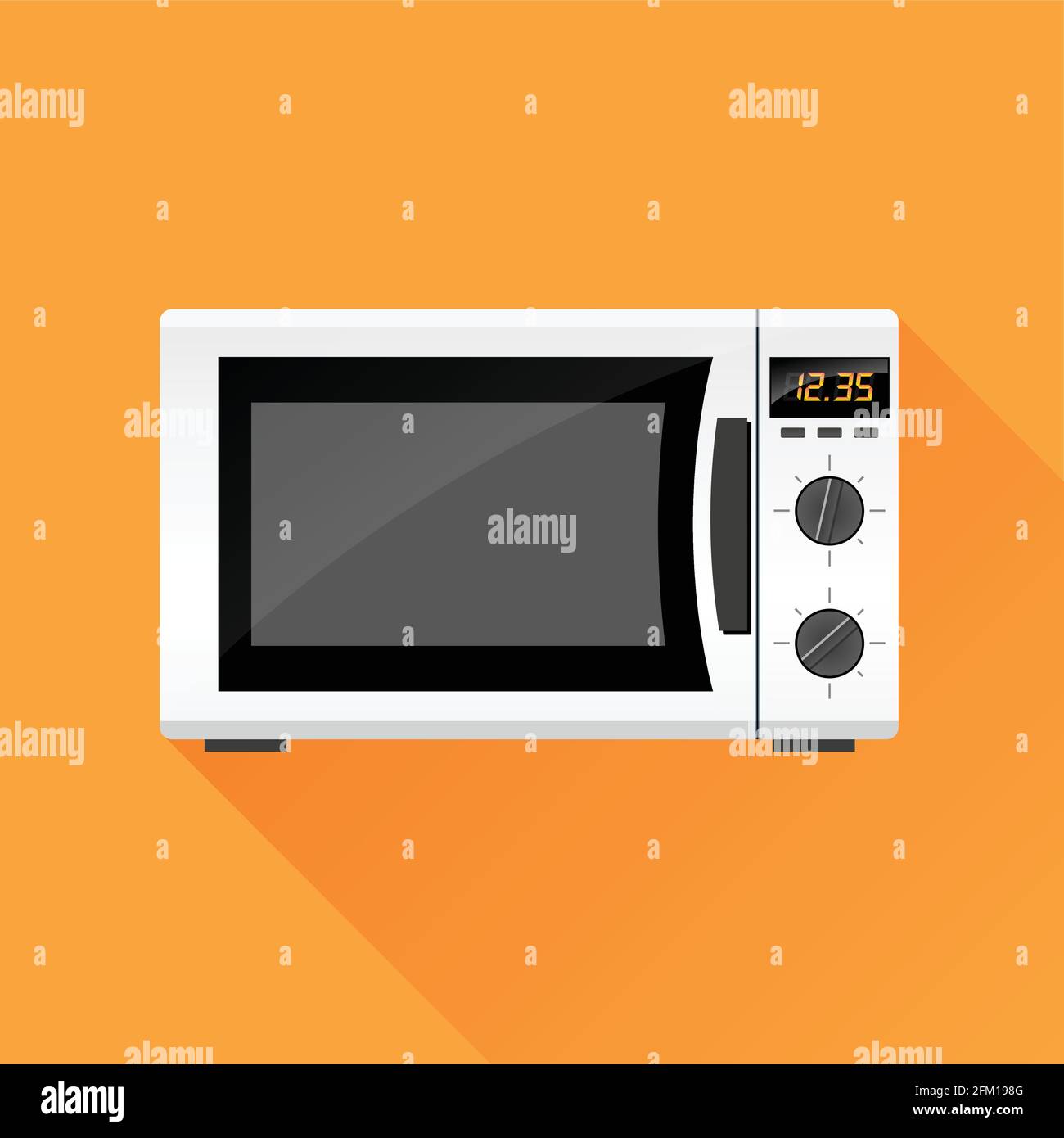 Illustration of microwave oven icon design concept Stock Vector