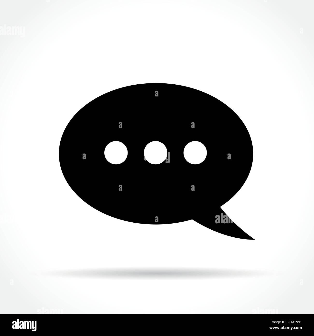 Illustration of black speech icon on white background Stock Vector