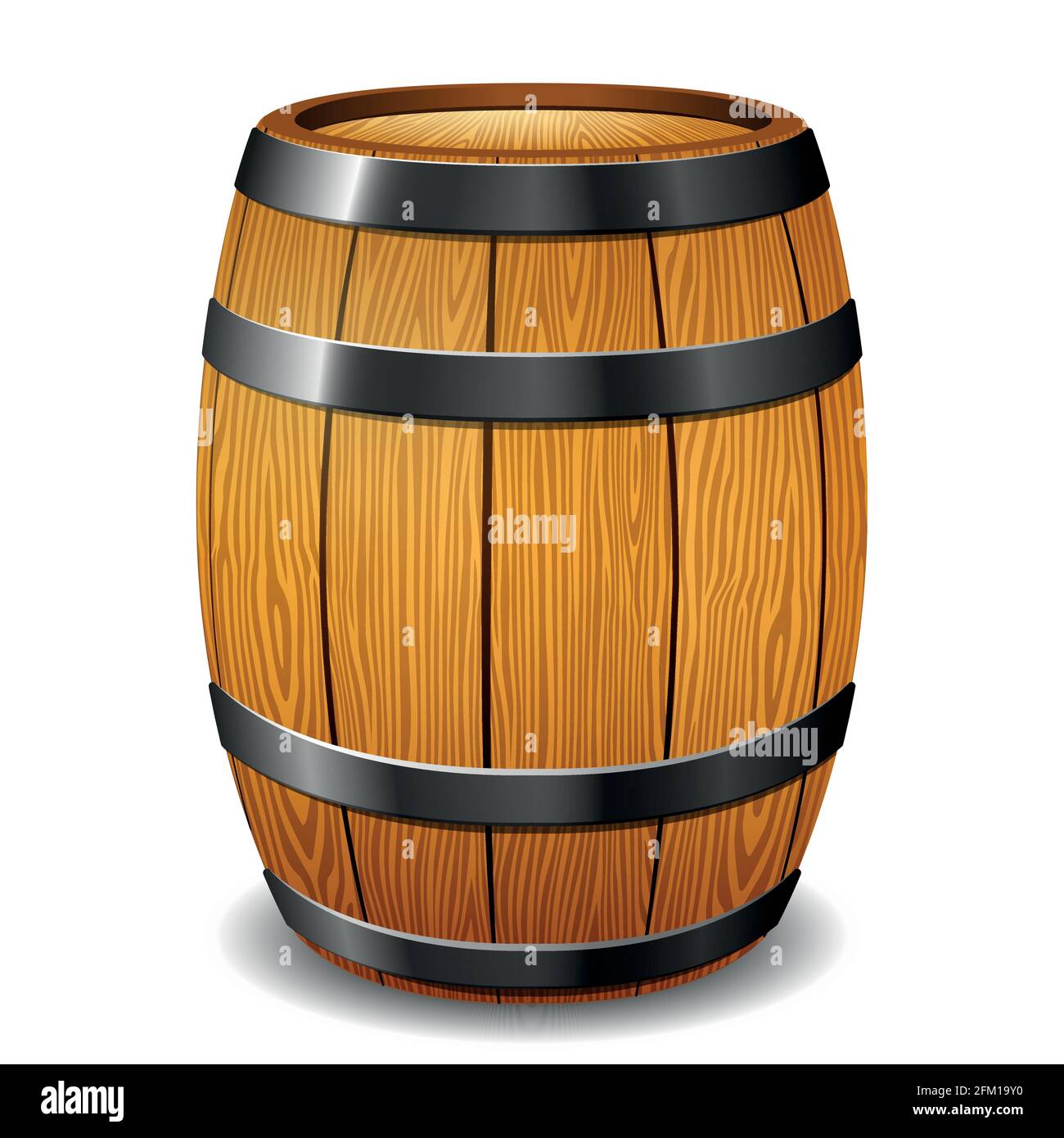 Illustration of barrel on white background Stock Vector