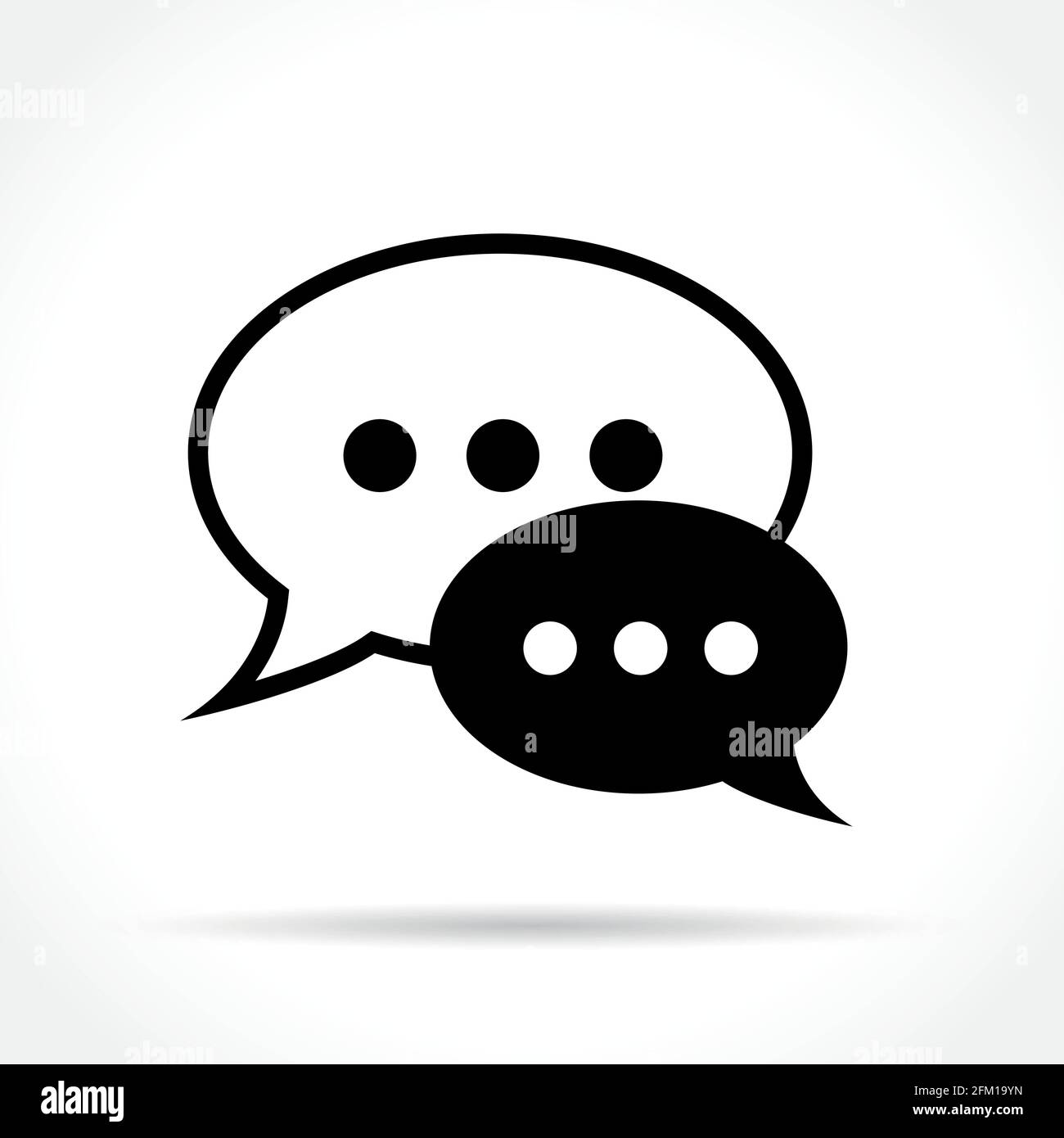 Illustration of speech bubble icon on white background Stock Vector