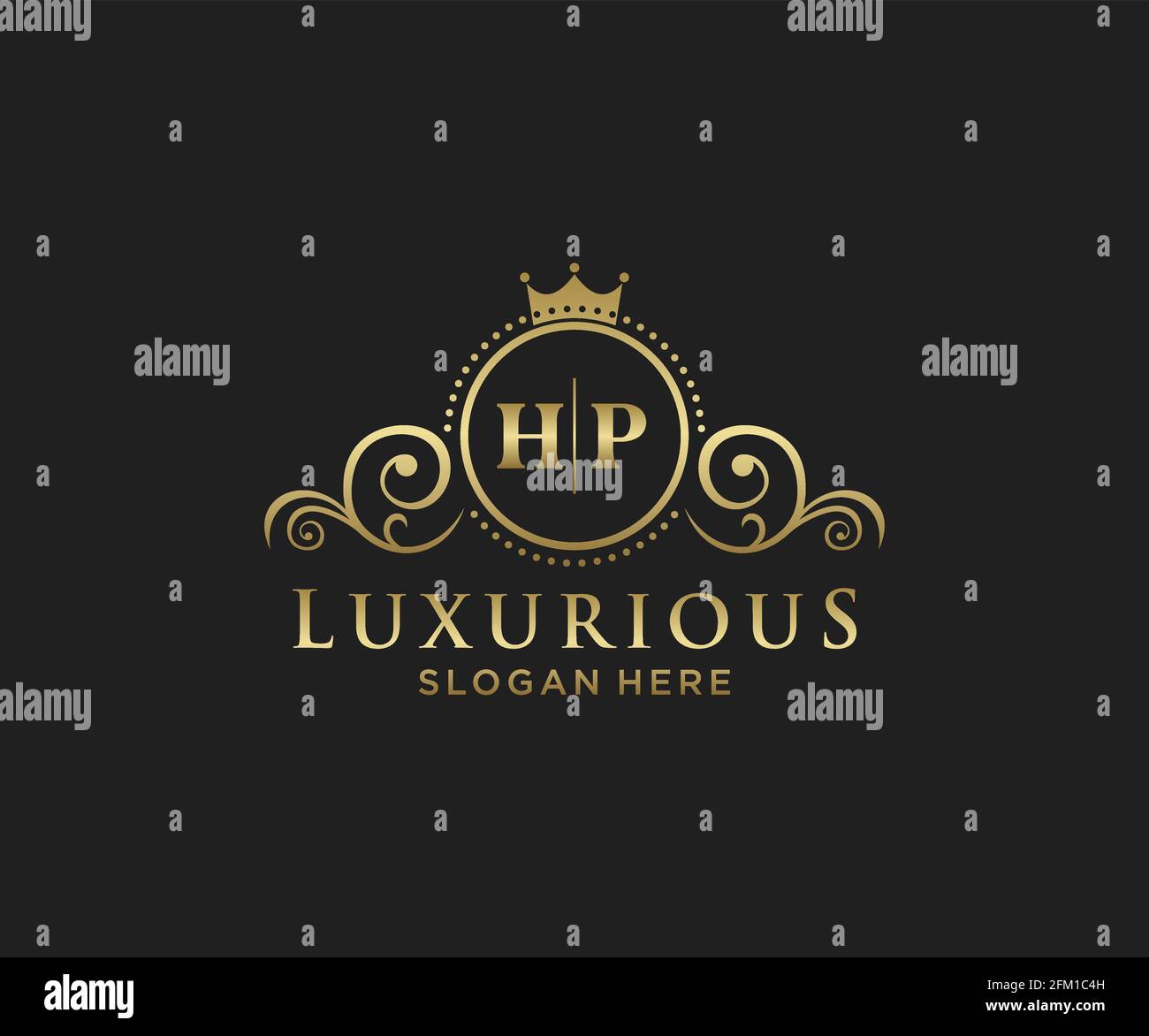 HP Letter Royal Luxury Logo template in vector art for Restaurant ...