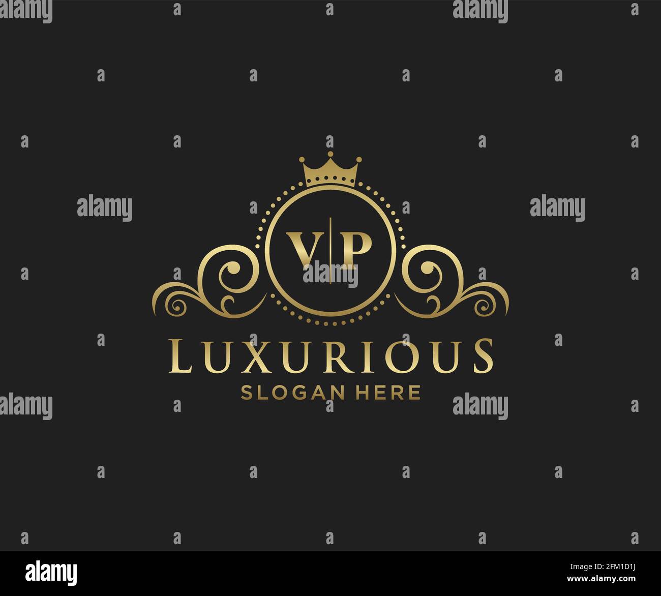 VP Letter Royal Luxury Logo template in vector art for Restaurant ...